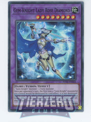 POTE-EN044 - Gem-Knight Lady Rose Diamond - Super Rare - Power of the Elements