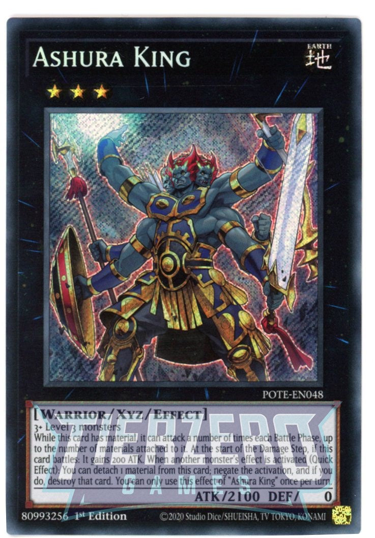 POTE-EN048 - Ashura King - Secret Rare - Effect Xyz Monster - Power of the Elements