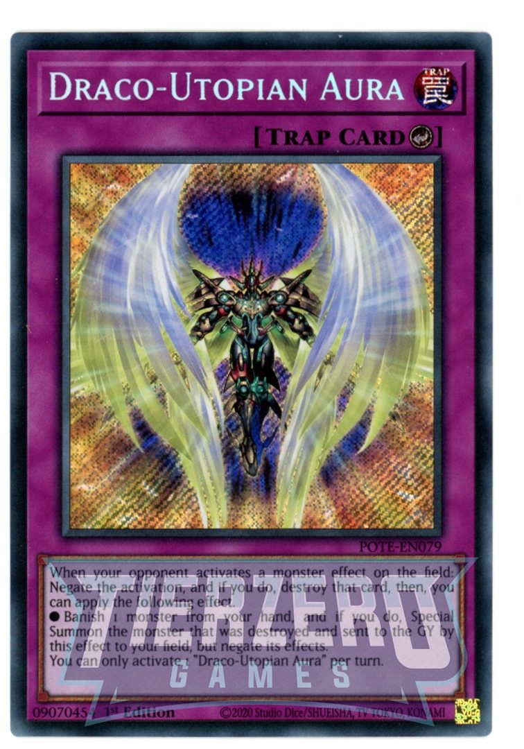 POTE-EN079 - Draco-Utopian Aura - Secret Rare - Counter Trap - Power of the Elements