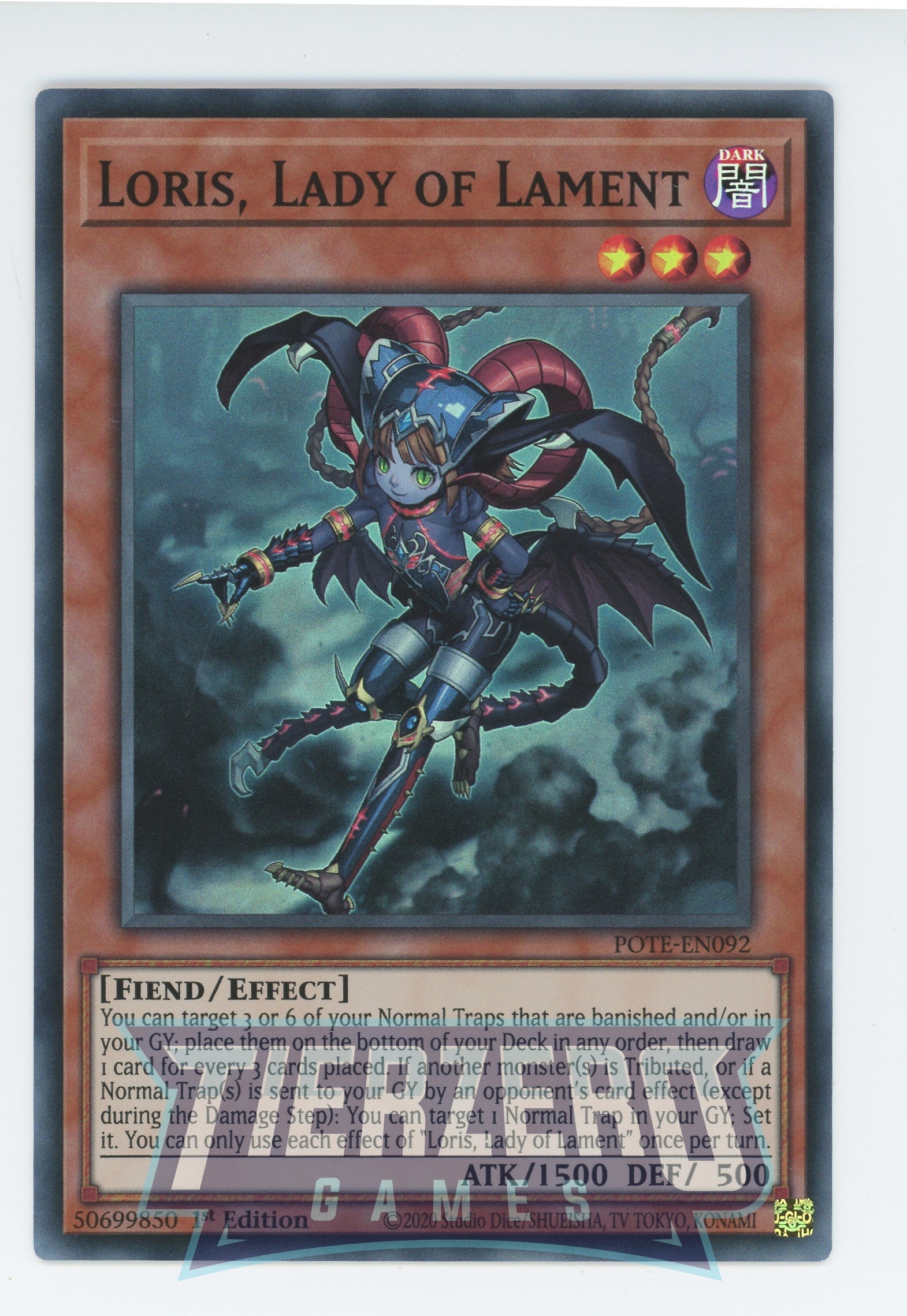 POTE-EN092 - Loris, Lady of Lament - Super Rare - Effect Monster - Power of the Elements