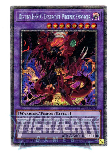 POTE-EN100 - Destiny HERO - Destroyer Phoenix Enforcer - Starlight Rare - Power of the Elements - EX