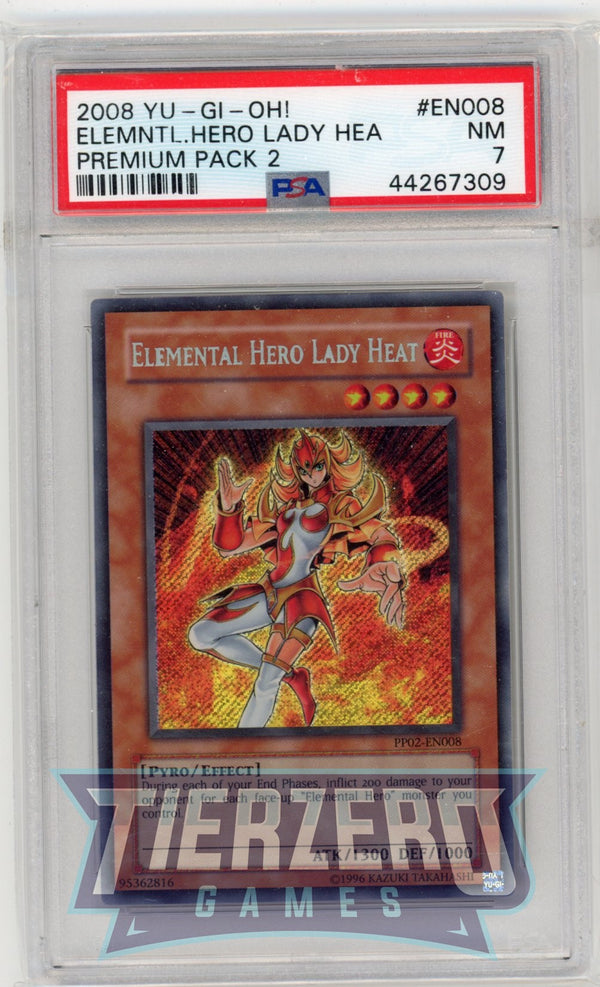 PP02-EN008 - Elemental Hero Lady Heat - Secret Rare - PSA 7