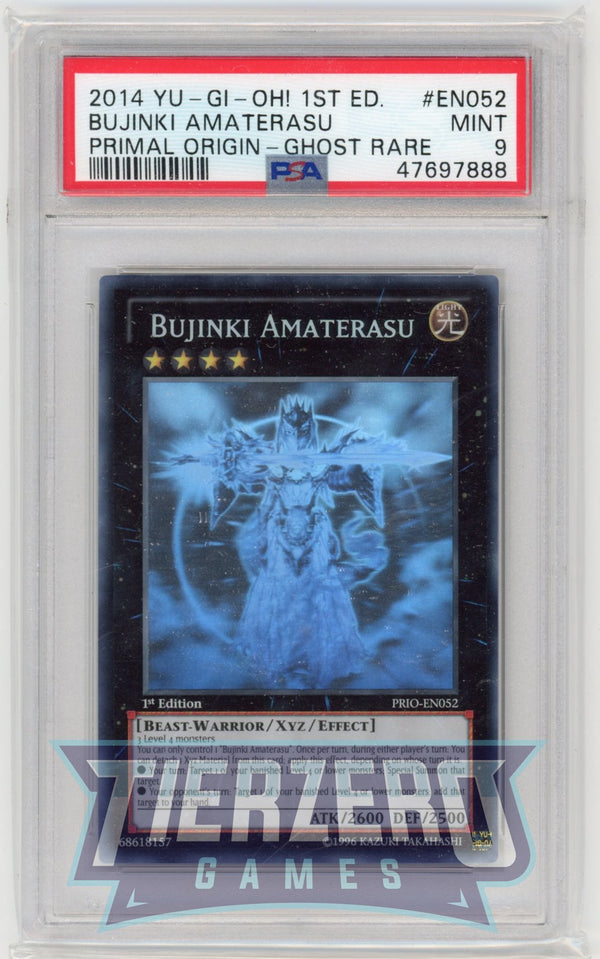 PRIO-EN052 - Bujinki Amaterasu - Ghost Rare - PSA 9 - B - 1st Edition