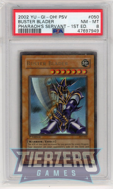 PSV-050 - Buster Blader - Ultra Rare - Pharaoh's Servant - 1st Edition - PSA 8