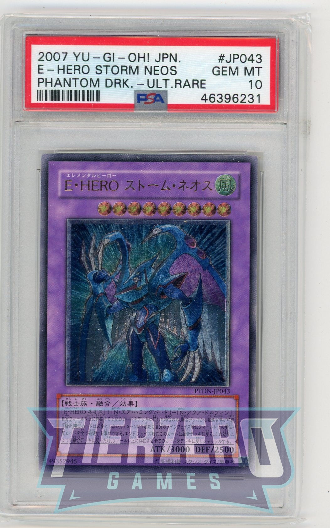 PTDN-JP043 - Elemental Hero Storm Neos - Ultimate Rare - PSA 10 - 1st Edition