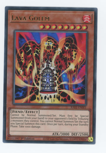 RA01-EN001 - Lava Golem (UR) - Ultra Rare - 25th Anniversary Rarity Collection