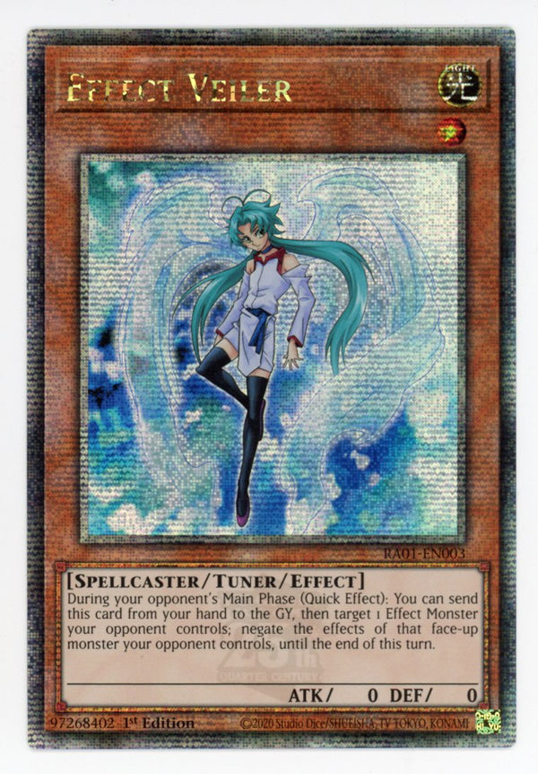 RA01-EN003 - Effect Veiler - Quarter Century Secret Rare - Effect Tuner monster - Rarity Collection