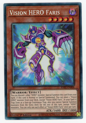 RA01-EN004 - Vision HERO Faris (PCR) - Collector's Rare - 25th Anniversary Rarity Collection