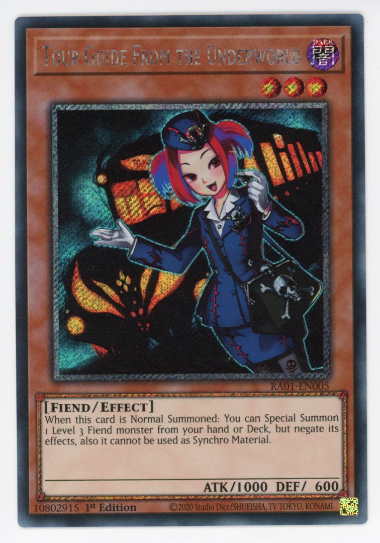 RA01-EN005 - Tour Guide From the Underworld - Platinum Secret Rare - Effect Monster - Rarity Collection