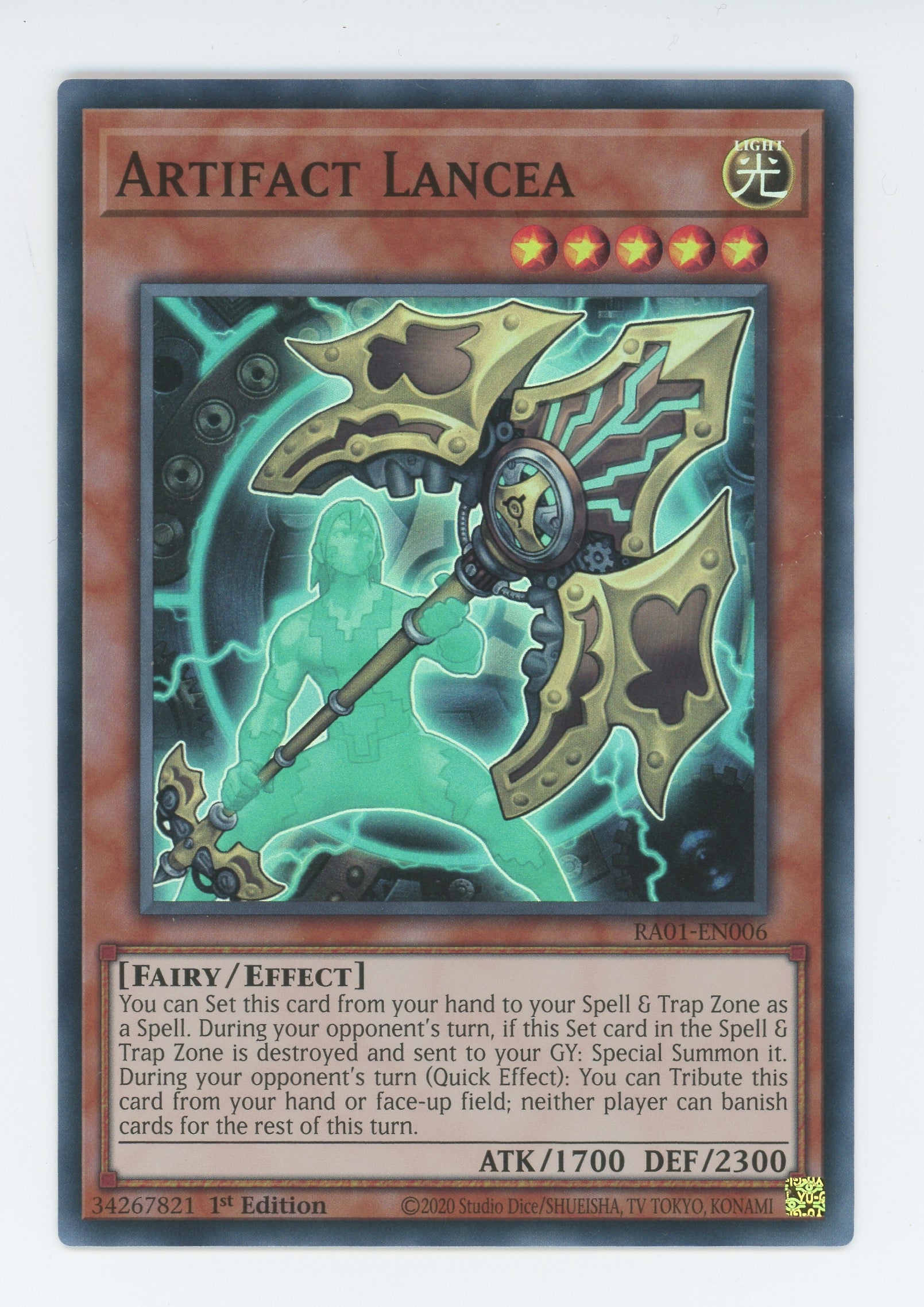 RA01-EN006 - Artifact Lancea - Super Rare - Effect Monster - Rarity Collection