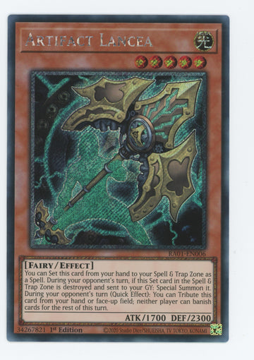 RA01-EN006 - Artifact Lancea - Secret Rare - 25th Anniversary Rarity Collection