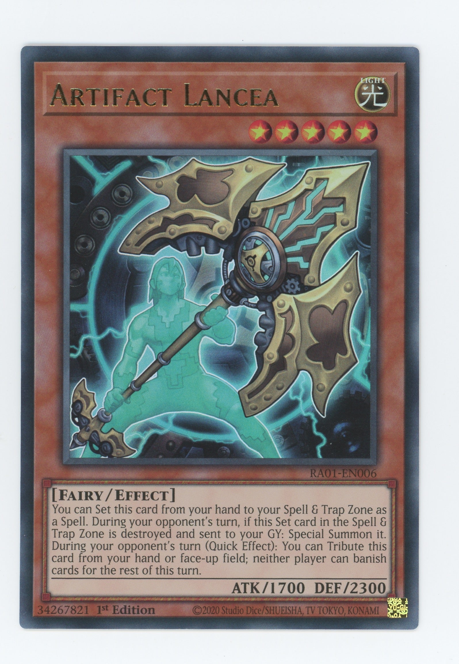 RA01-EN006 - Artifact Lancea - Ultra Rare - Effect Monster - Rarity Collection