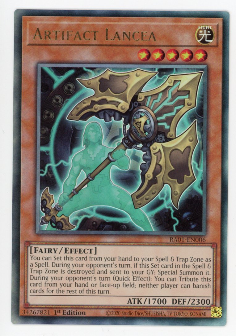 RA01-EN006 - Artifact Lancea - Ultimate Rare - Effect Monster - Rarity Collection