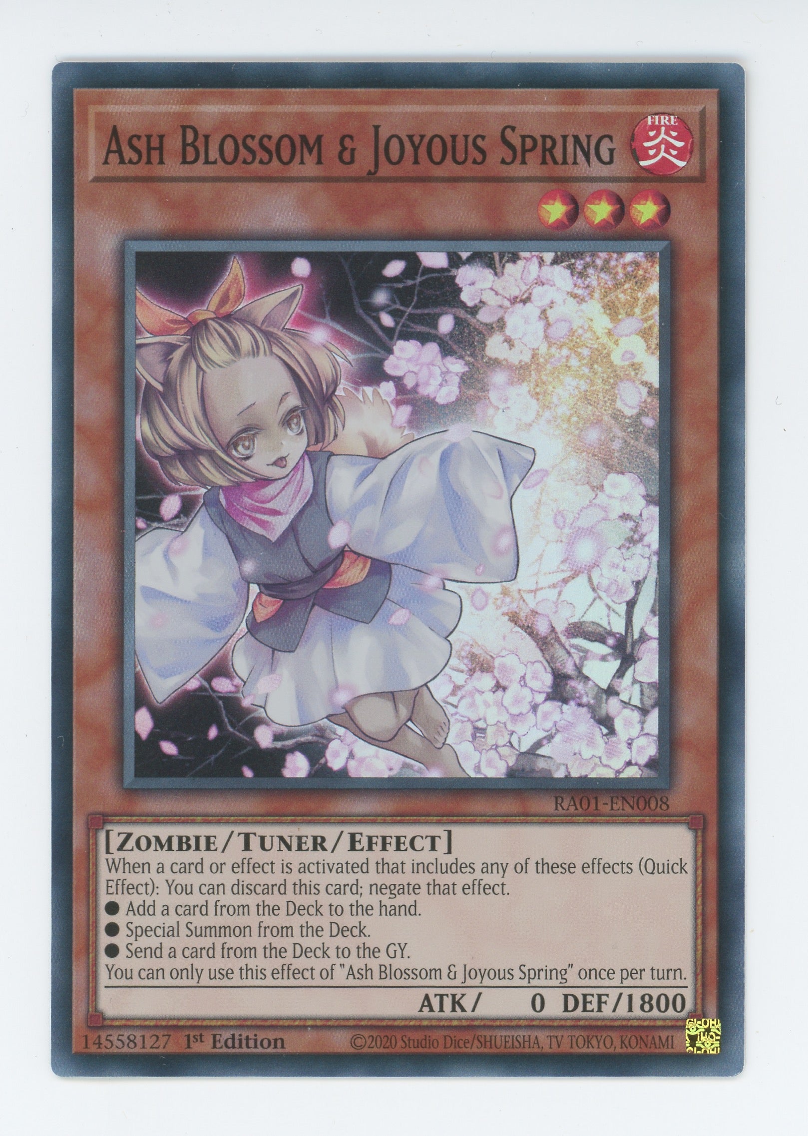 RA01-EN008 - Ash Blossom & Joyous Spring - Super Rare - Effect Tuner monster - Rarity Collection