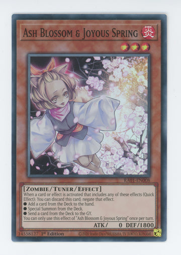 RA01-EN008 - Ash Blossom & Joyous Spring - Super Rare - 25th Anniversary Rarity Collection