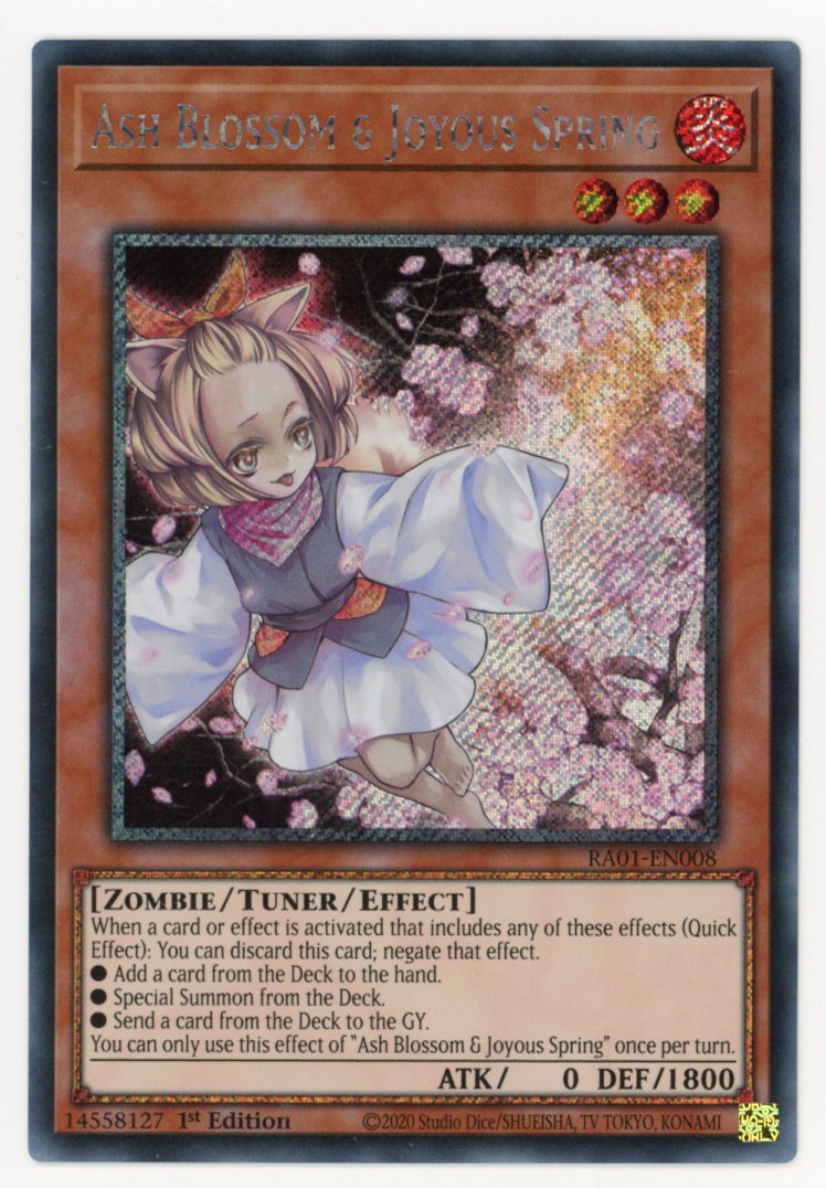 RA01-EN008 - Ash Blossom & Joyous Spring - Platinum Secret Rare - Effect Tuner monster - Rarity Collection