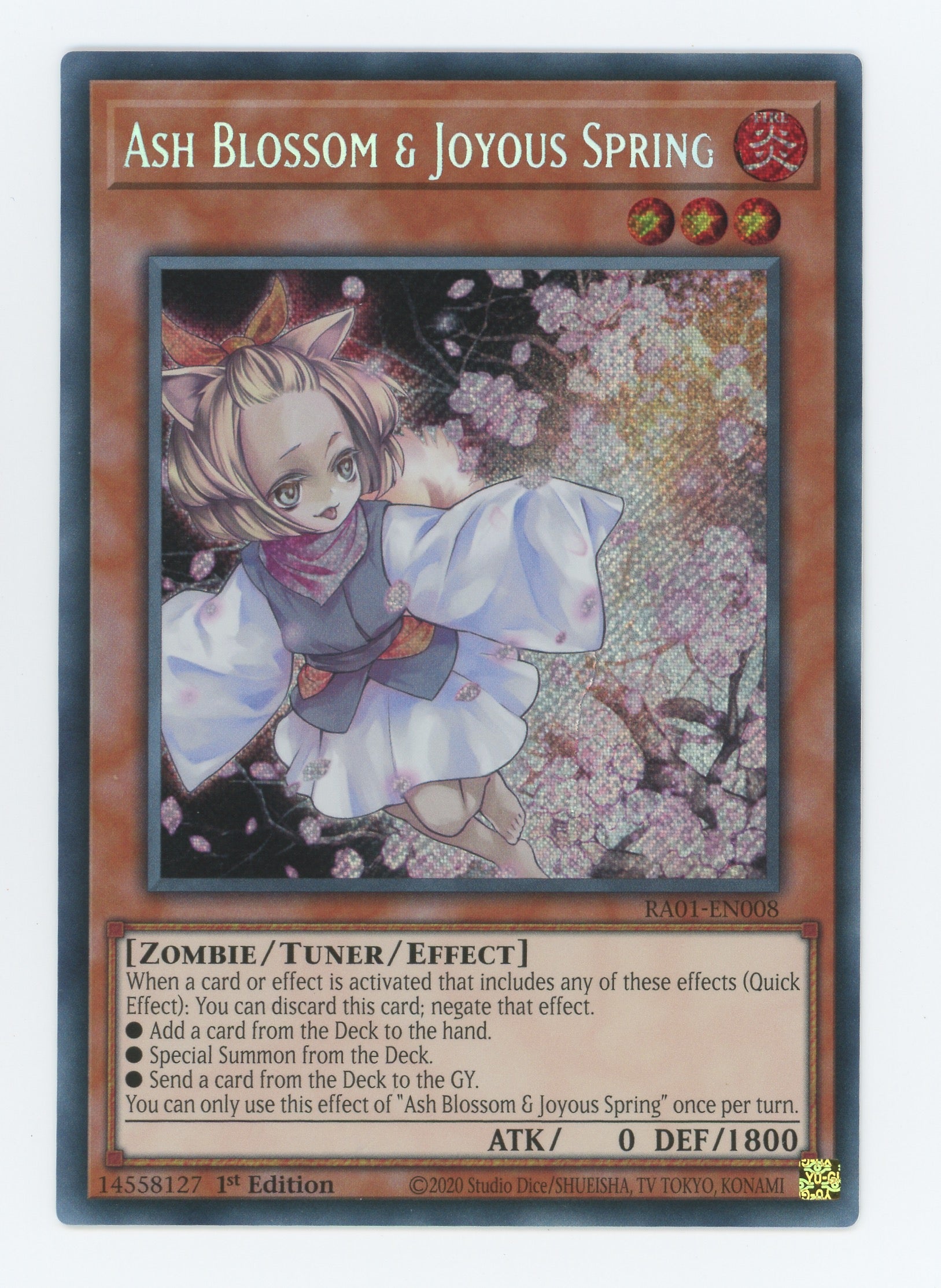 RA01-EN008 - Ash Blossom & Joyous Spring - Secret Rare - Effect Tuner monster - Rarity Collection