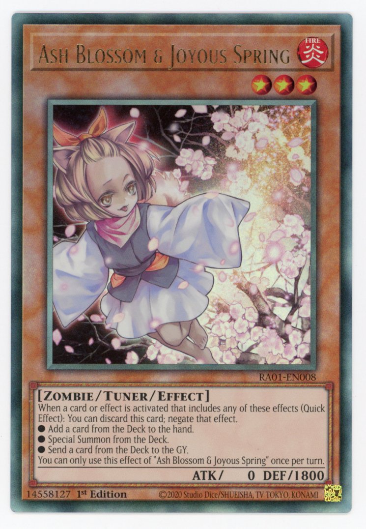 RA01-EN008 - Ash Blossom & Joyous Spring - Ultimate Rare - Effect Tuner monster - Rarity Collection