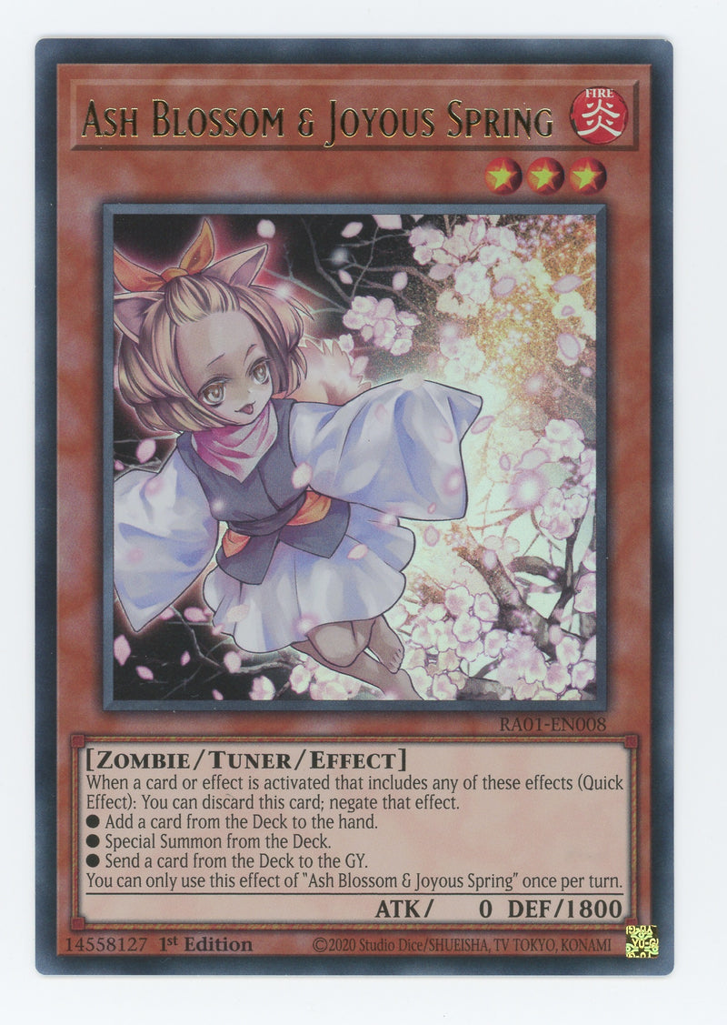 RA01-EN008 - Ash Blossom & Joyous Spring - Ultra Rare - Effect Tuner monster - Rarity Collection