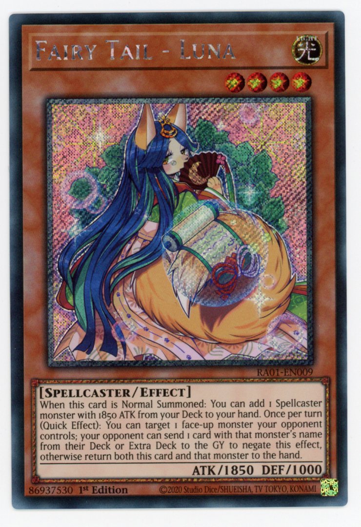 RA01-EN009 - Fairy Tail - Luna - Platinum Secret Rare - Effect Monster - Rarity Collection