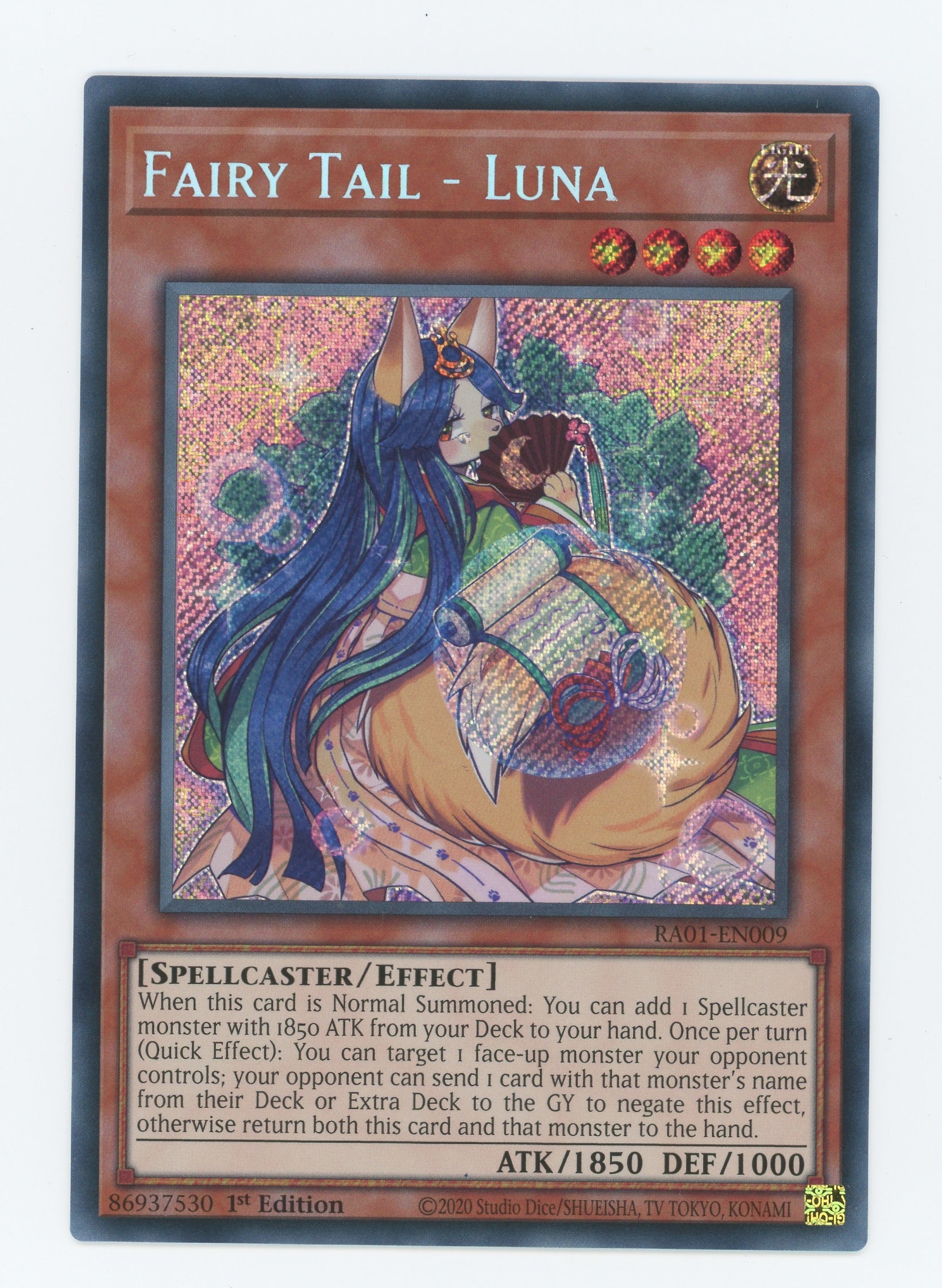 RA01-EN009 - Fairy Tail - Luna - Secret Rare - Effect Monster - Rarity Collection