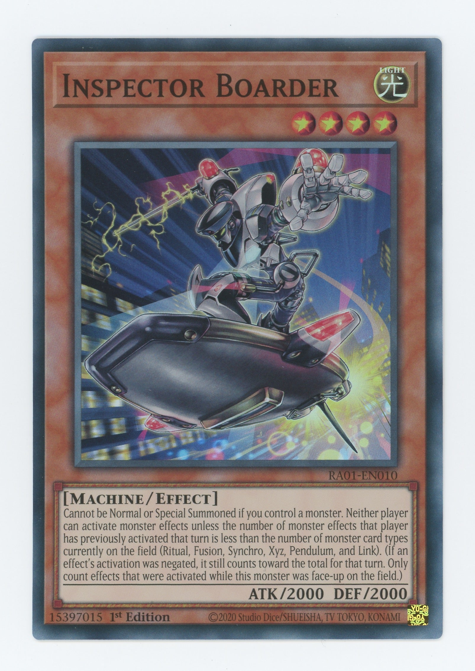 RA01-EN010 - Inspector Boarder - Super Rare - Effect Monster - Rarity Collection