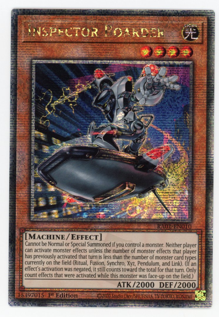 RA01-EN010 - Inspector Boarder - Quarter Century Secret Rare - Effect Monster - Rarity Collection