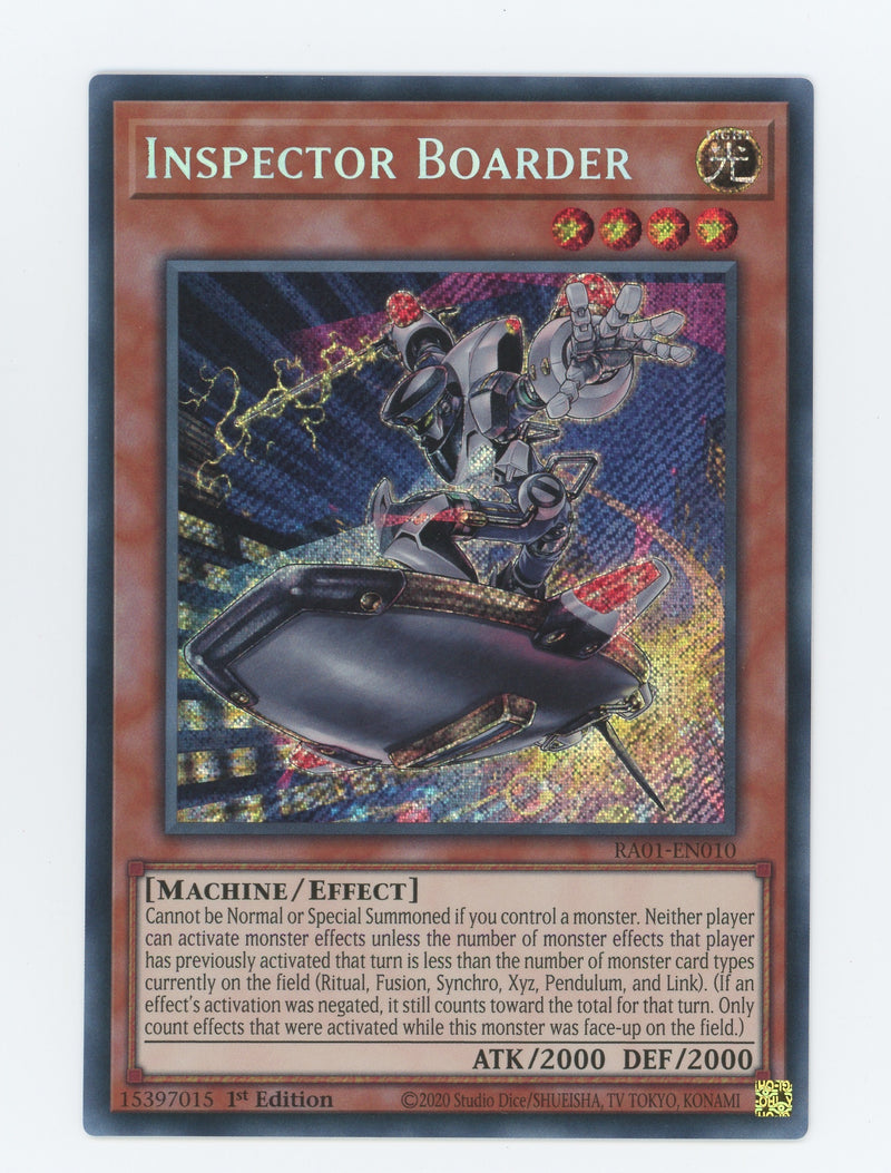 RA01-EN010 - Inspector Boarder - Secret Rare - Effect Monster - Rarity Collection