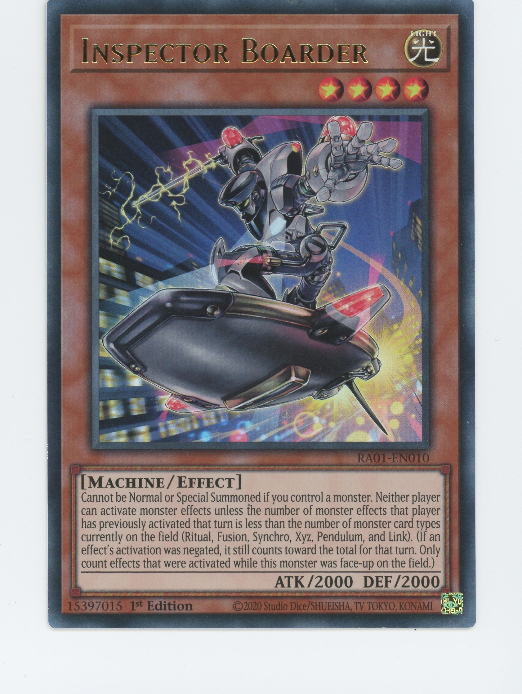 RA01-EN010 - Inspector Boarder - Ultra Rare - Effect Monster - Rarity Collection