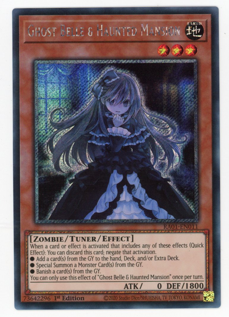 RA01-EN011 - Ghost Belle & Haunted Mansion - Platinum Secret Rare - Effect Tuner monster - Rarity Collection