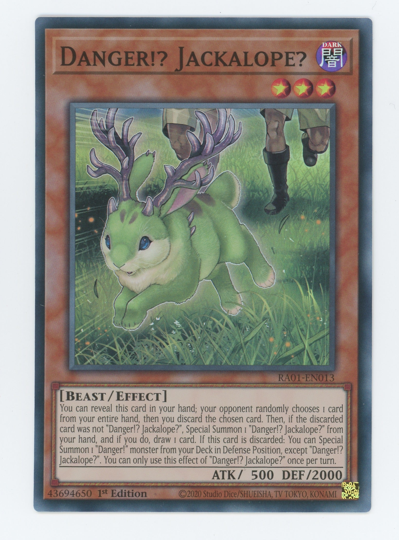 RA01-EN013 - Danger!? Jackalope? - Super Rare - Effect Monster - Rarity Collection