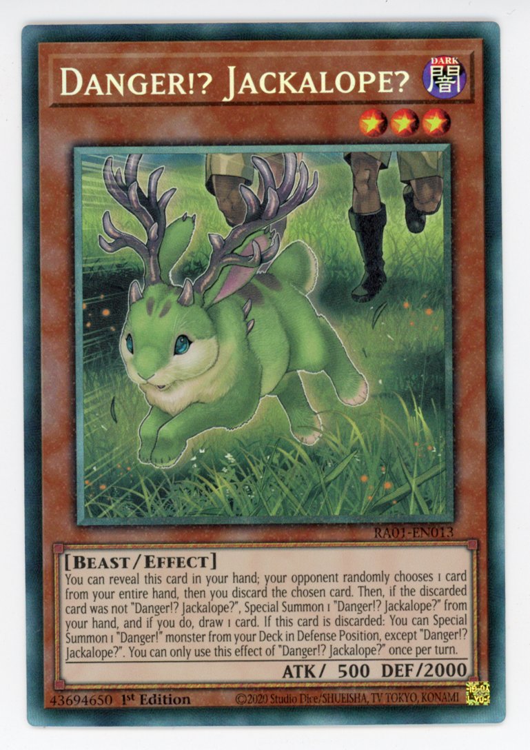 RA01-EN013 - Danger!? Jackalope? - Collector's Rare - Effect Monster - Rarity Collection