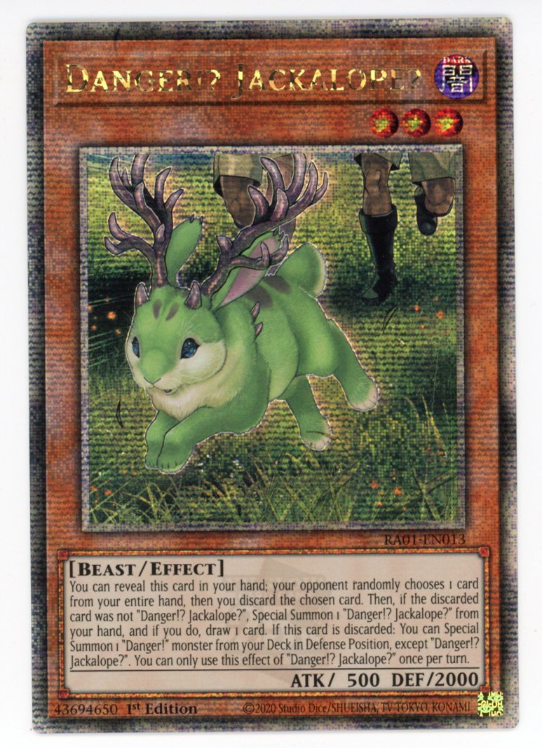 RA01-EN013 - Danger!? Jackalope? - Quarter Century Secret Rare - Effect Monster - Rarity Collection