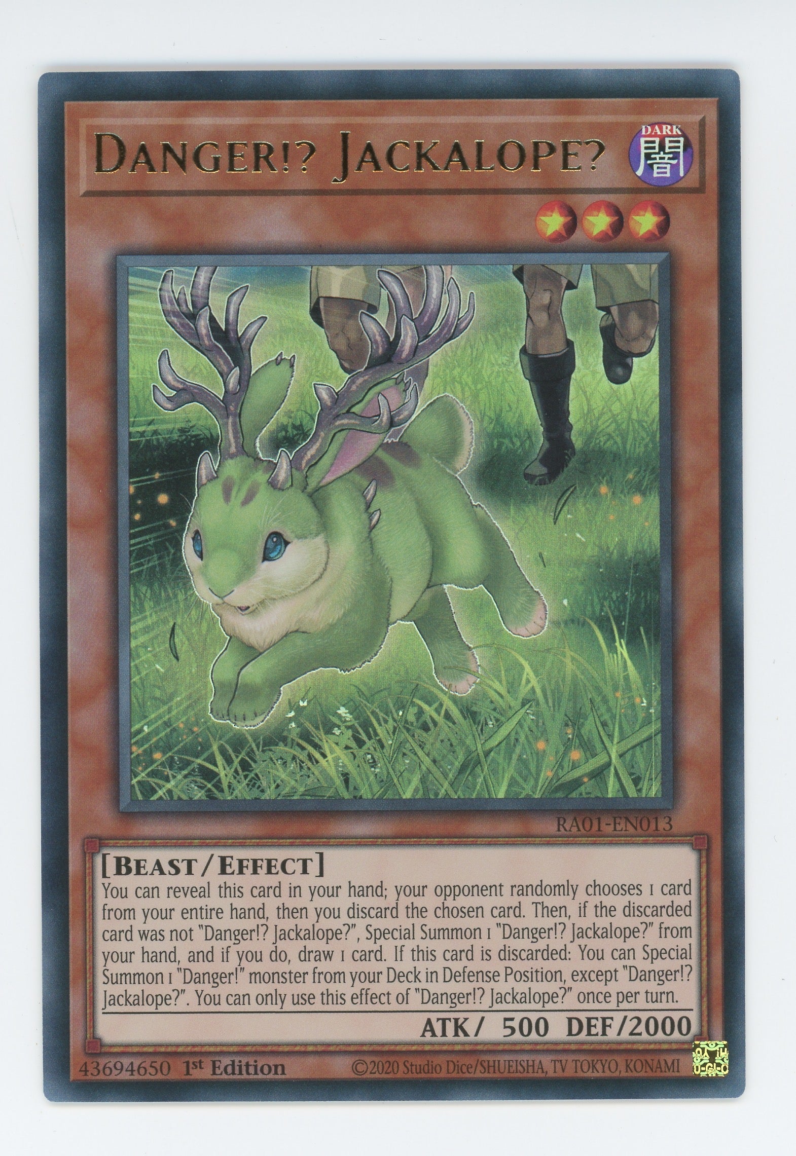 RA01-EN013 - Danger!? Jackalope? - Ultra Rare - Effect Monster - Rarity Collection