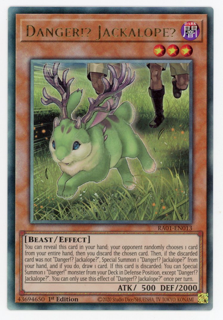 RA01-EN013 - Danger!? Jackalope? - Ultimate Rare - Effect Monster - Rarity Collection