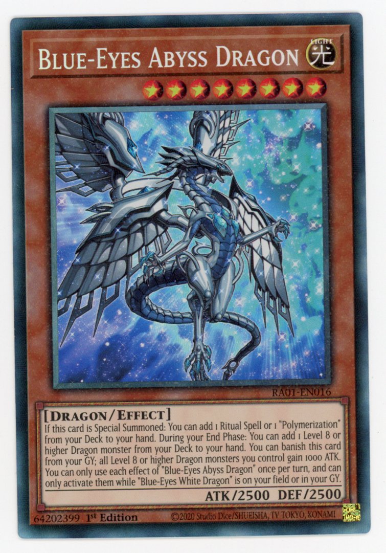 RA01-EN016 - Blue-Eyes Abyss Dragon - Collector's Rare - Effect Monster - Rarity Collection