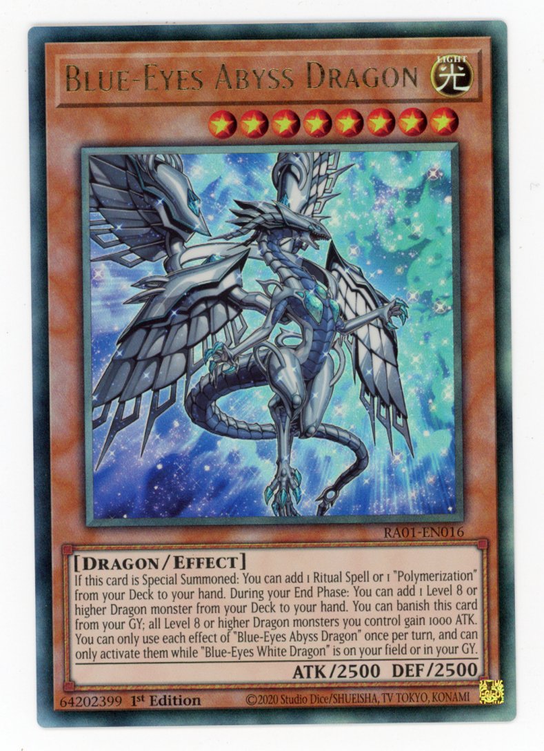 RA01EN016 BlueEyes Abyss Dragon Ultimate Rare Effect Monster