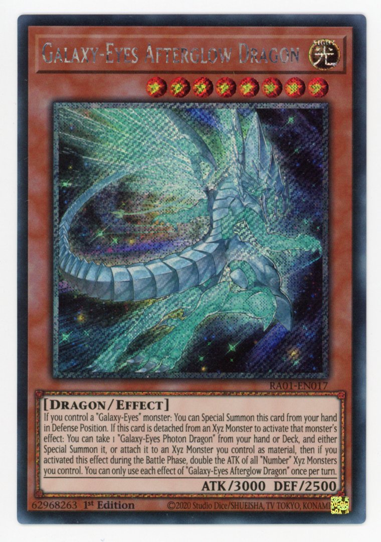 RA01-EN017 - Galaxy-Eyes Afterglow Dragon - Platinum Secret Rare - Effect Monster - Rarity Collection