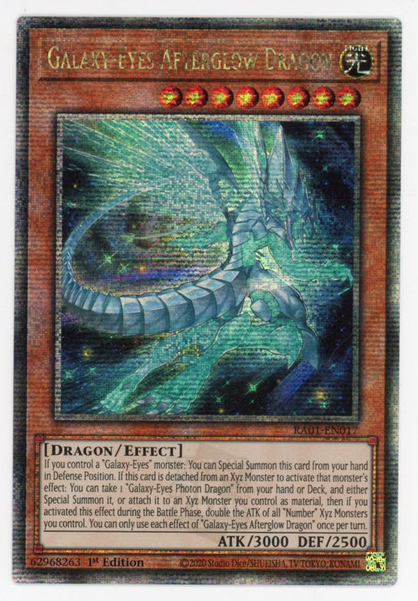 RA01-EN017 - Galaxy-Eyes Afterglow Dragon - Quarter Century Secret Rare - Effect Monster - Rarity Collection