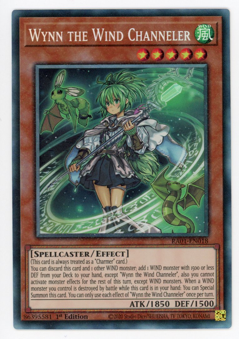 RA01-EN018 - Wynn the Wind Channeler - Collector's Rare - Effect Monster - Rarity Collection