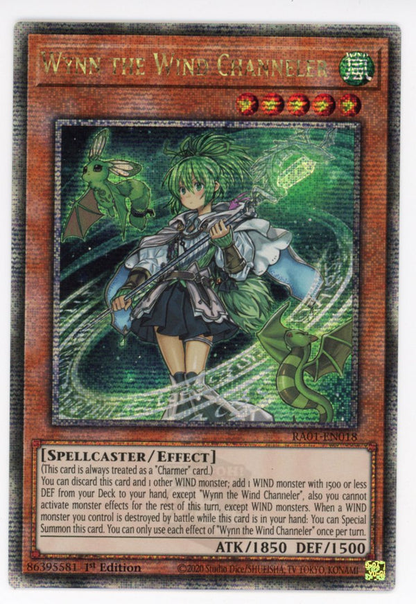 RA01-EN018 - Wynn the Wind Channeler - Quarter Century Secret Rare - Effect Monster - Rarity Collection