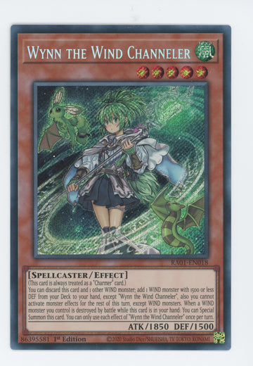 RA01-EN018 - Wynn the Wind Channeler - Secret Rare - 25th Anniversary Rarity Collection