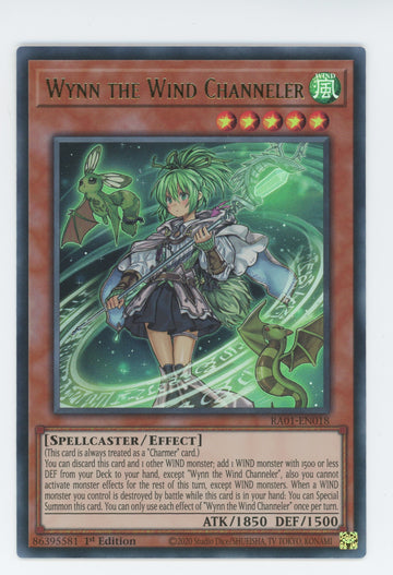 RA01-EN018 - Wynn the Wind Channeler (UR) - Ultra Rare - 25th Anniversary Rarity Collection
