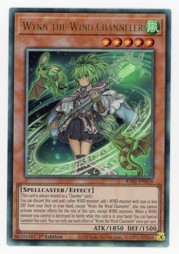 RA01-EN018 - Wynn the Wind Channeler (PUR) - Ultimate Rare - 25th Anniversary Rarity Collection