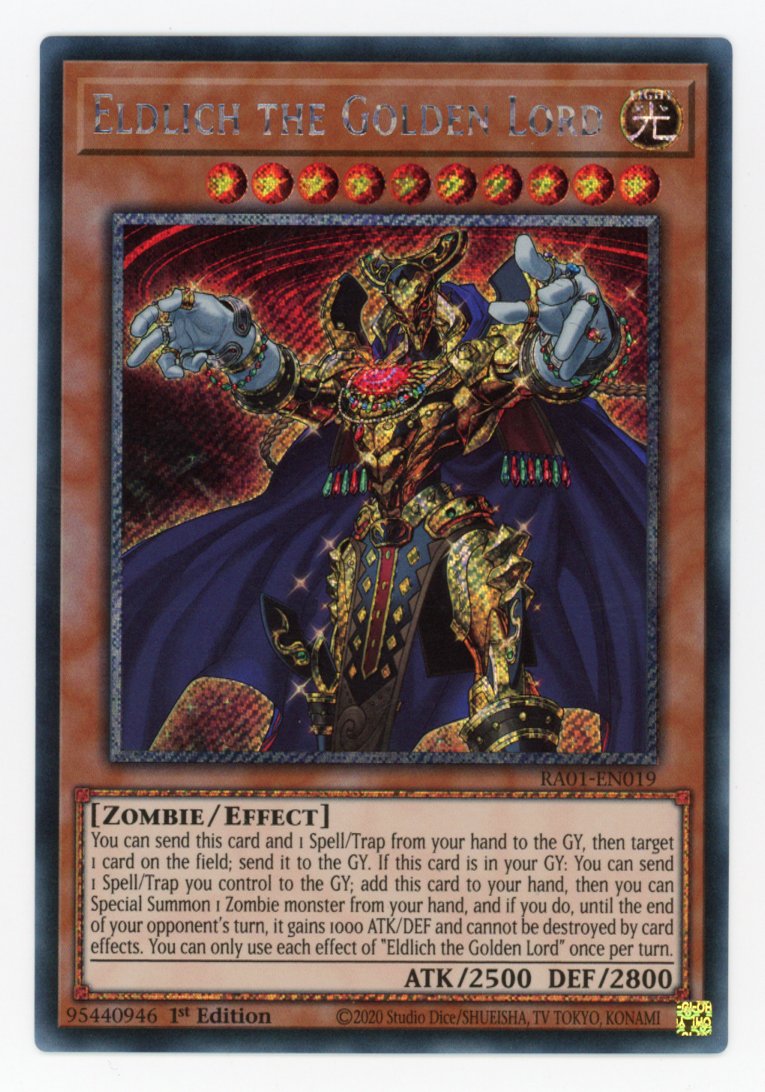 RA01-EN019 - Eldlich the Golden Lord - Platinum Secret Rare - Effect Monster - Rarity Collection