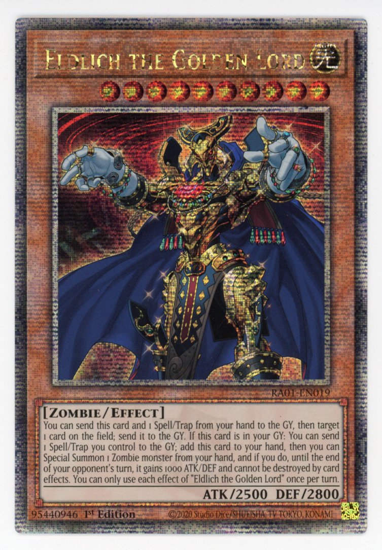 RA01-EN019 - Eldlich the Golden Lord - Quarter Century Secret Rare - Effect Monster - Rarity Collection