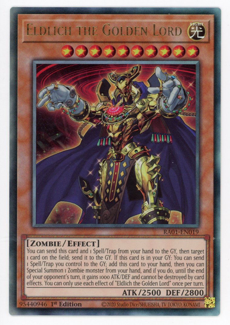 RA01-EN019 - Eldlich the Golden Lord - Ultimate Rare - Effect Monster - Rarity Collection