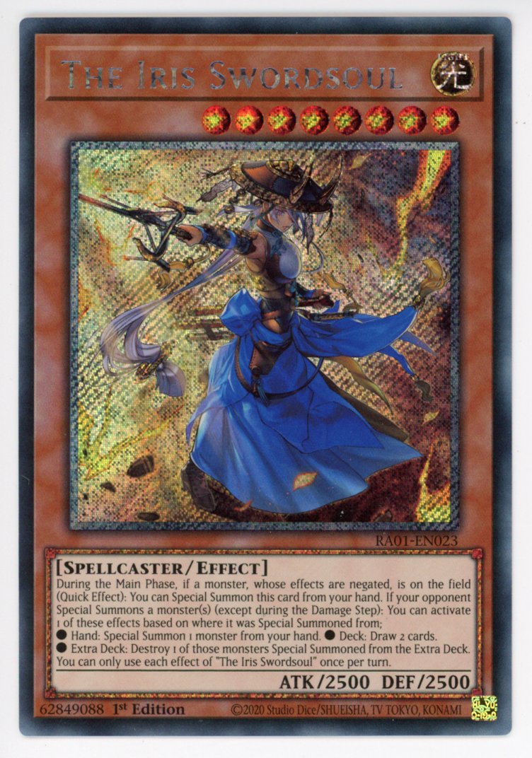 RA01-EN023 - The Iris Swordsoul - Platinum Secret Rare - Effect Monster - Rarity Collection