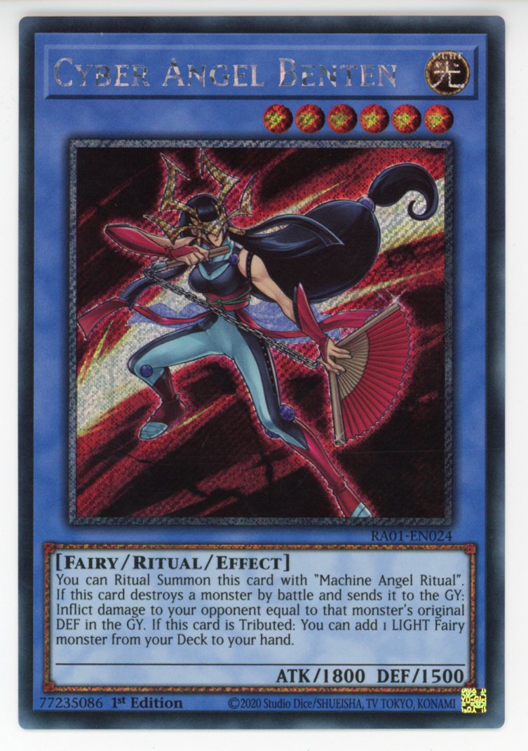 RA01-EN024 - Cyber Angel Benten - Platinum Secret Rare - Effect Ritual Monster - Rarity Collection