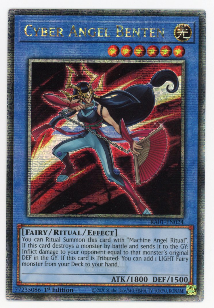 RA01-EN024 - Cyber Angel Benten - Quarter Century Secret Rare - Effect Ritual Monster - Rarity Collection